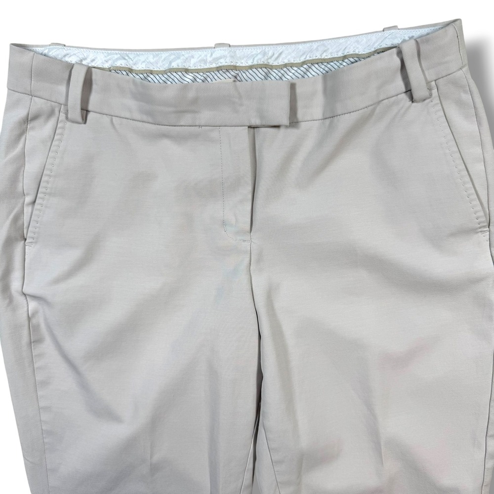 Brooks Brothers Red Fleece Pants Womens 10 Beige Chino Trousers Straight Leg